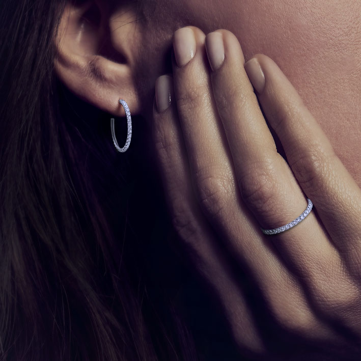 Montluc - Halo No.2 diamond earring showcase