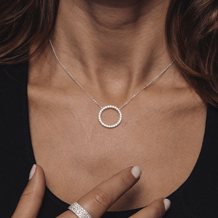 Montluc - Orbit No.1 diamond pendant showcase