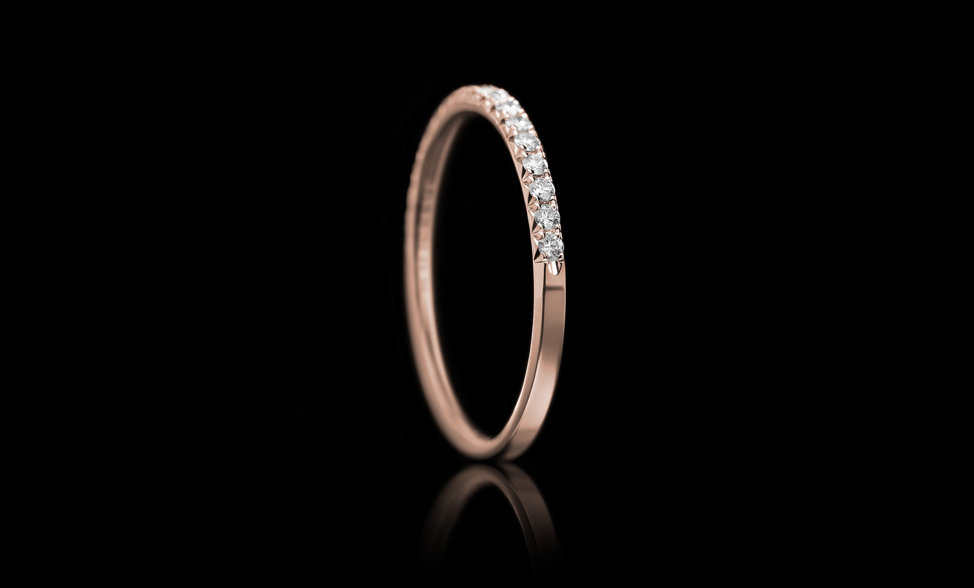Halo No.5 diamond ring rose