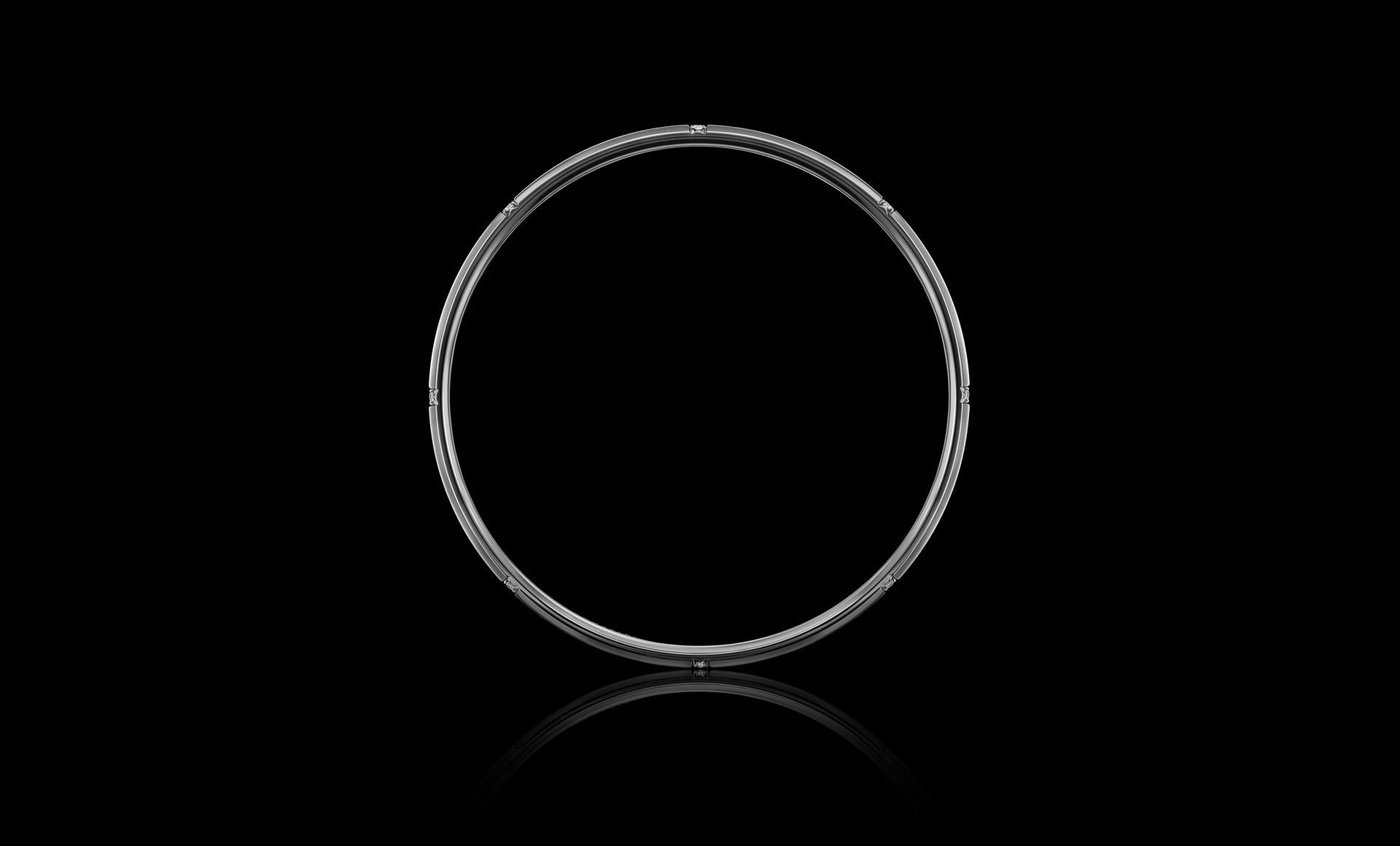 Halo No.7 - a semi set diamond bangle front