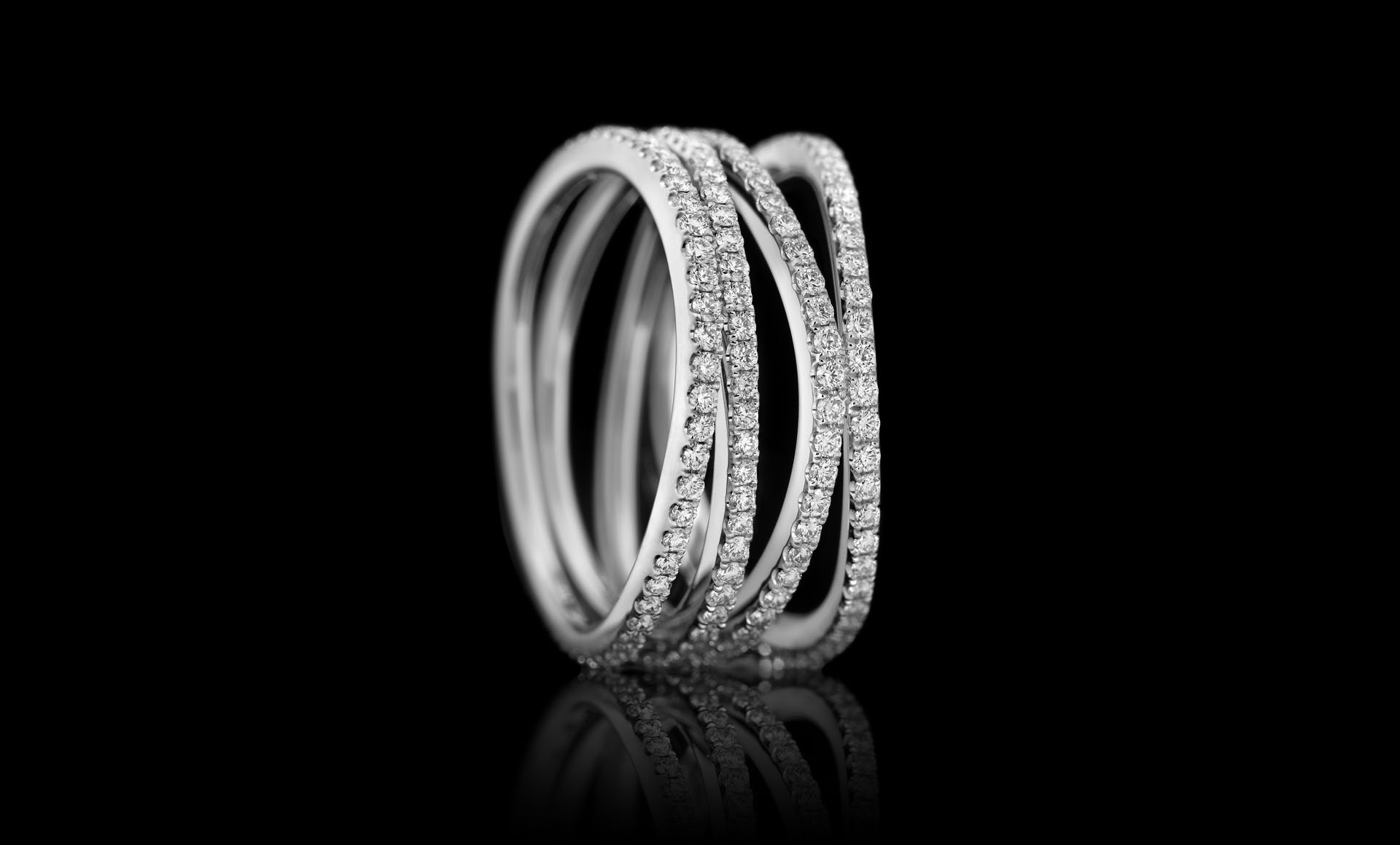 Spiral No.1 - beautifully sculpted, playfully elegant diamond ring with a difference