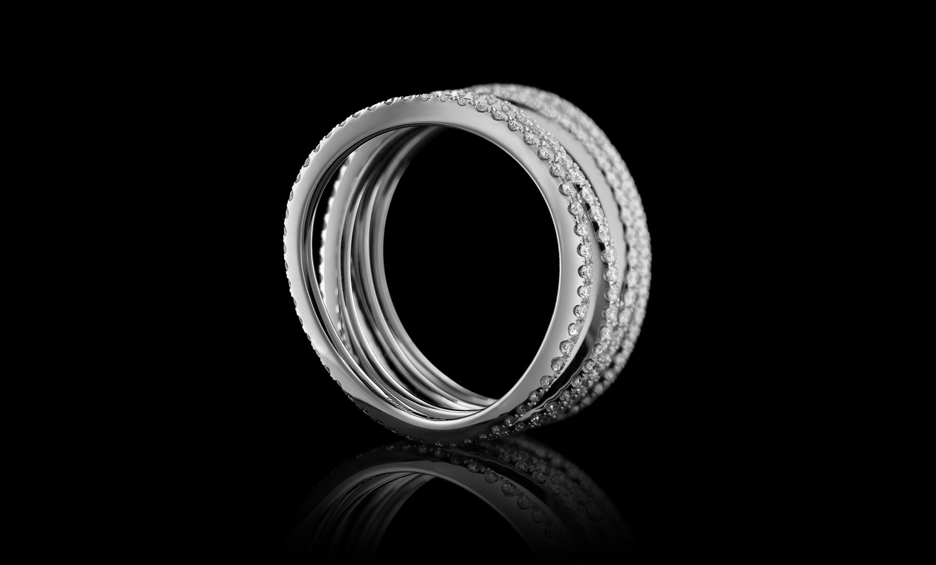 Spiral No.1 - beautifully sculpted, playfully elegant diamond ring with a difference