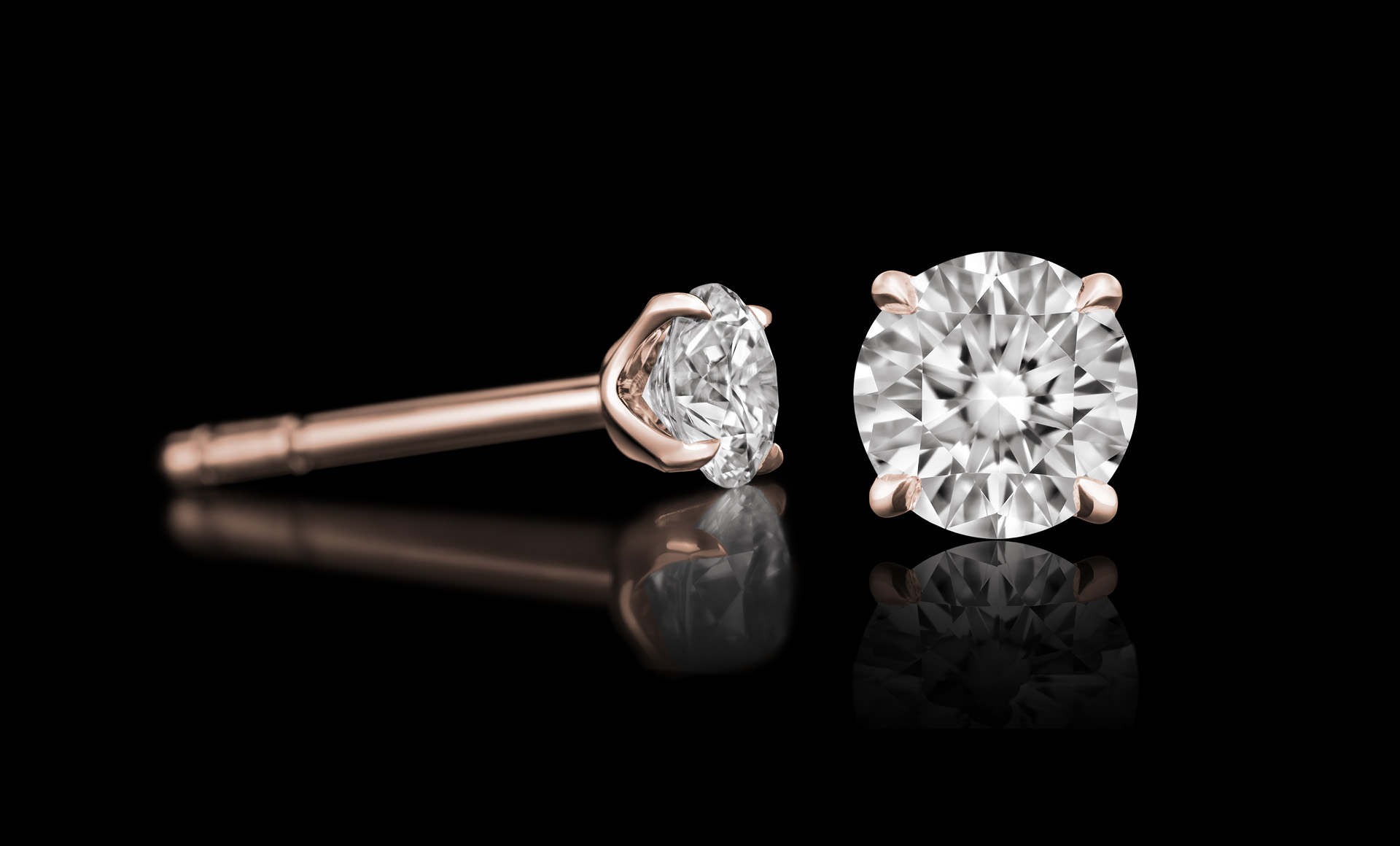Quasar No.1 diamond earring rose