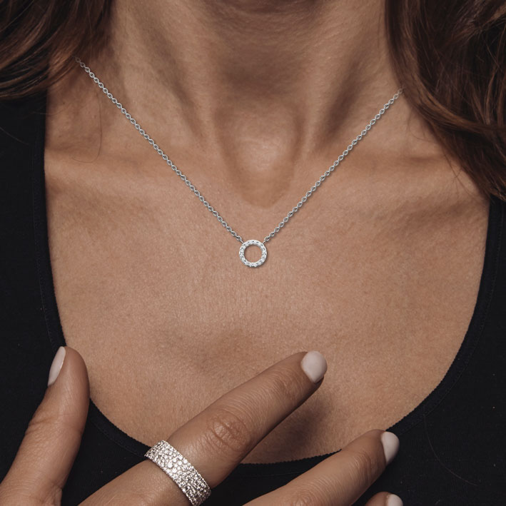 Montluc - Orbit No.3 diamond pendant showcase